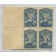 ARGENTINA 1935 GJ 734CZ + 734aCZ CUADRO DE ESTAMPILLAS CON COMPLEMENTOS USADOS + VARIEDAD 6to DEDO, MUY RARO ASI U$ 80